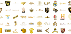 Most Famous Logos in Gold