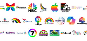 Most Famous Logos in Rainbow Color