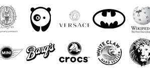 Most Famous Logos in White